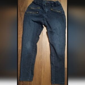 NWOT The Children's Place Sz 6X/7 Jeggings, Dark Wash W 3 Zipper Detail on Legs
